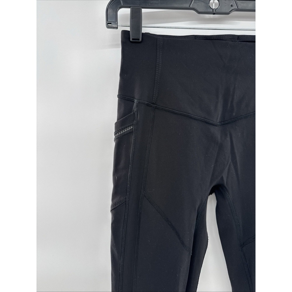 Lululemon Women's Tight Black Leggings With Reflector Pockets Size 2 - Picture 2 of 5